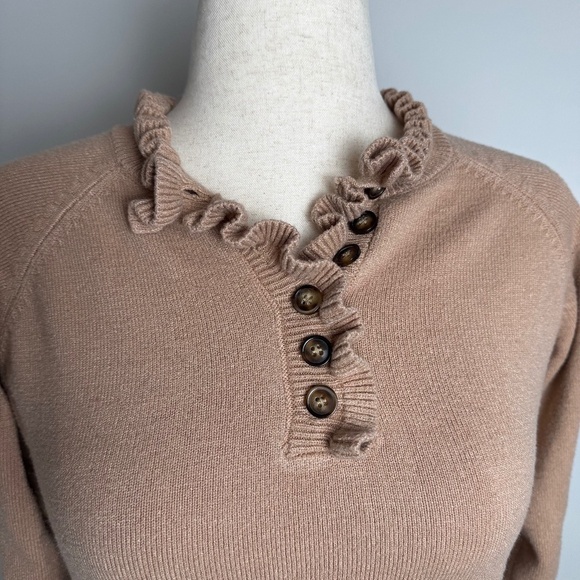 Ruffle Sweater with Buttons - Picture 2 of 8